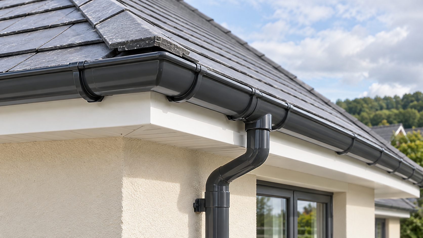 Generated guttering and fascia detail